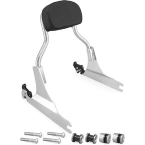 YHMOTO Chop Short Height Passenger Backrest Sissy Bar Fit 200mm Fender Compatible with 2006-2017 Harley Softail Fat Boy Night Train (Chrome) in Kuwait