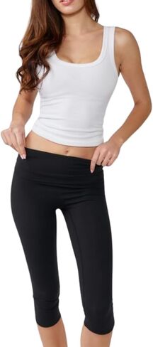 Almere Foldover Lounge and Everyday Capri Athleisure Leggings, Yoga Pants in Kuwait