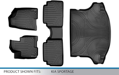 SMARTLINER Custom Fit Floor Mats 2 Rows and Cargo Liner Set for 2014-2016 Kia Sportage in Saudi Arabia
