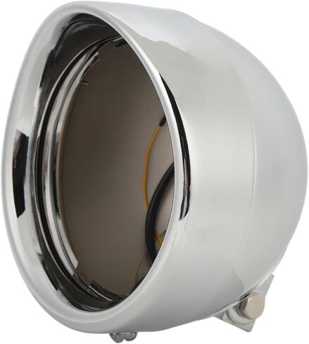 Qiilu Universal Fit 7 Inch Round Headlight Housing 67789‑91 Chrome Head Lamp Bulb Bucket Shell for Motorcycle with 7 Inch Headlight & Durable Construction in Saudi Arabia