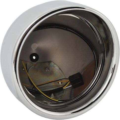 Qiilu Universal Fit 7 Inch Round Headlight Housing 67789‑91 Chrome Head Lamp Bulb Bucket Shell for Motorcycle with 7 Inch Headlight & Durable Construction in Saudi Arabia