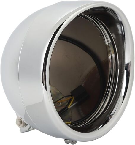 Qiilu Universal Fit 7 Inch Round Headlight Housing 67789‑91 Chrome Head Lamp Bulb Bucket Shell for Motorcycle with 7 Inch Headlight & Durable Construction in Saudi Arabia