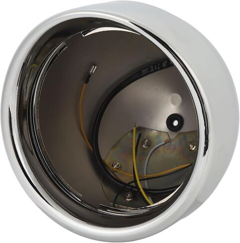 Qiilu Universal Fit 7 Inch Round Headlight Housing 67789‑91 Chrome Head Lamp Bulb Bucket Shell for Motorcycle with 7 Inch Headlight & Durable Construction in Saudi Arabia