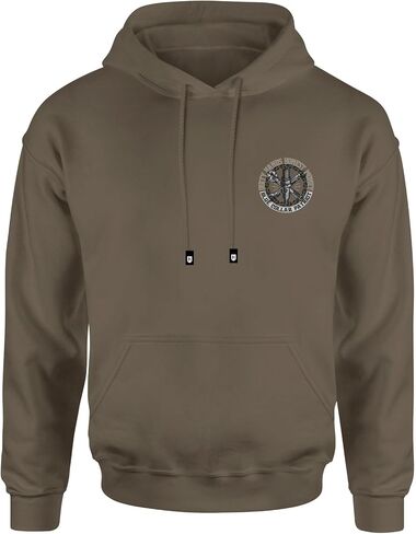 سترة هوديي للرجال من Howitzer Clothing من طراز American Wild Graphic Pullover مع جيب الكنغر in Kuwait