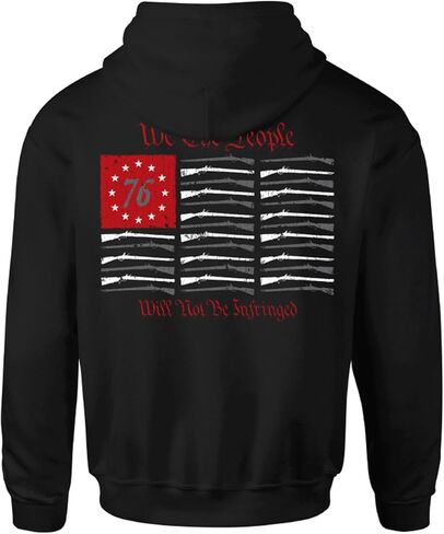 سترة هوديي للرجال من Howitzer Clothing من طراز American Wild Graphic Pullover مع جيب الكنغر in Kuwait