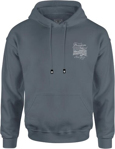 سترة هوديي للرجال من Howitzer Clothing من طراز American Wild Graphic Pullover مع جيب الكنغر in Kuwait