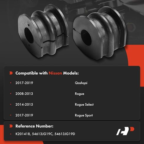 A-Premium 2 x Rear To Frame Sway Bar Bushing Kit, Compatible with Nissan Rogue 2008-2013, Rogue Select 2014-2015, Rogue Sport 2017-2019, Qashqai 2017-2019 in Saudi Arabia
