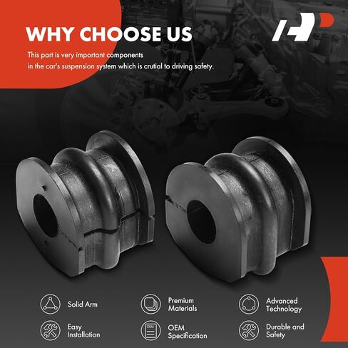 A-Premium 2 x Rear To Frame Sway Bar Bushing Kit, Compatible with Nissan Rogue 2008-2013, Rogue Select 2014-2015, Rogue Sport 2017-2019, Qashqai 2017-2019 in Saudi Arabia