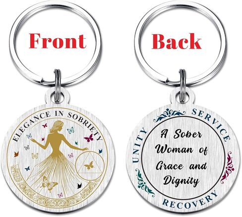 Viayen Women Sobriety Gift, Sober Anniversary Keychain Gifts Recovery Decorations for Women Female in Saudi Arabia