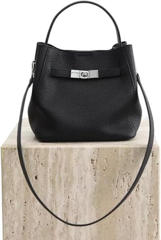 حقيبة دلو جلدية حقيبة يد كتف حقيبة كروسبودي HoboTotes حبال قفل حزام حقيبة سعة كبيرة متعددة الاستخدامات فاخرة in Kuwait