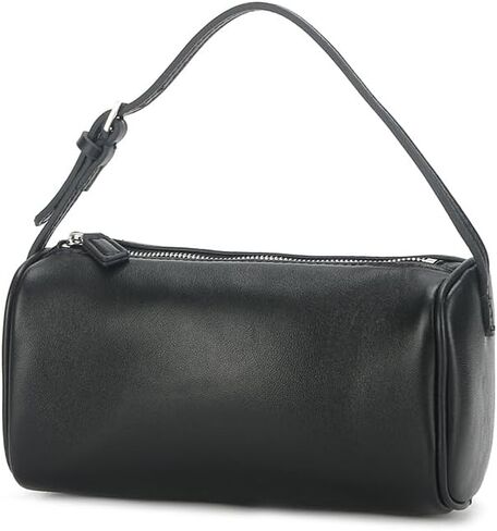 Genuine Leather Barrel Crossbody Bag, Top Handle Purse for Women, Shoulder Handbag with Adjustable Strap in Saudi Arabia
