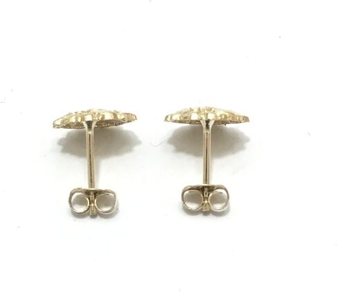 1.0 GRAM 9 MM DIAMETER ROUND NUGGET HIP HOP STUD EARRINGS 10K YELLOW GOLD SG5010 in Saudi Arabia