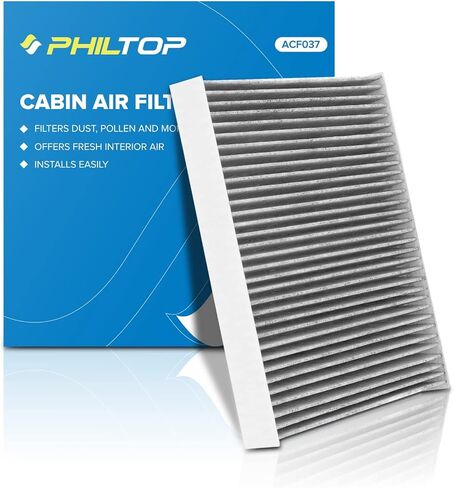 فلتر هواء كابينة PHILTOP، ACF079 (CF10138) بديل لـ IS300 2001-2005، RX300 1999-2003، Highlander 2001-2007 فلتر هواء مقصورة الركاب مع الكربون المنشط، تصفية الغبار وحبوب اللقاح in Kuwait