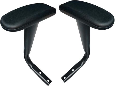Generic 2 Piece Chair Armrests Pair Replacement Armrests Replacement Furniture Accessories Chair Handle Brackets for Gaming Chairs Computer Chairs , Black Smooth in Saudi Arabia