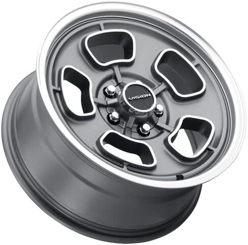 Vision 148 Shift 15x7 5x4.75" -7mm Gunmetal/Machined Wheel Rim 15" Inch in Saudi Arabia
