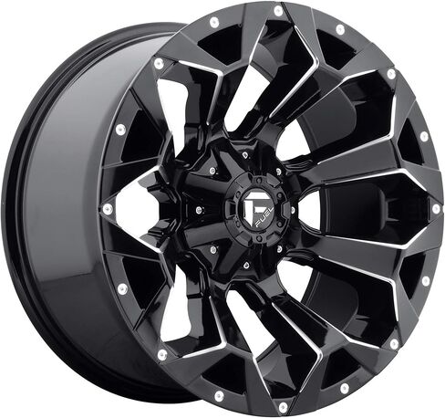 FUEL 1PC ASSAULT GLOSS BLACK MILLED ASSAULT 20x10 5x139.70/5x150.00 GLOSS BLACK MILLED (-18 mm) AUTOMOTIVE WHEELS in Saudi Arabia