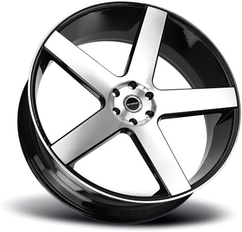 STRADA PERFETTO Custom Wheel - 24x10, 24 Offset, 6x139.7 Bolt Pattern, 87.1mm Hub - Gloss Black with Machined Face Rim in Kuwait