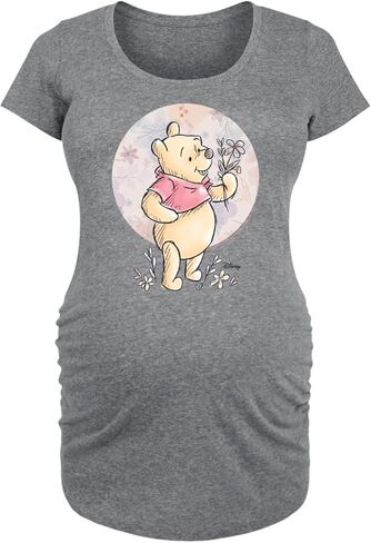 Winnie The Pooh - Floral Circle Pooh - Women's Maternity Scoop Neck Graphic T-Shirt in Saudi Arabia