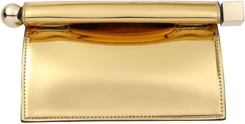 العصرية بو الجلود حقيبة صغيرة للنساء تنوعا للطي مساء محفظة معدنية الديكور Crossbody للولائم حزب الذهب in Kuwait