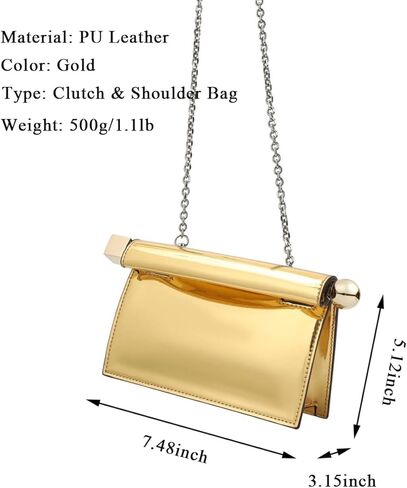 العصرية بو الجلود حقيبة صغيرة للنساء تنوعا للطي مساء محفظة معدنية الديكور Crossbody للولائم حزب الذهب in Kuwait