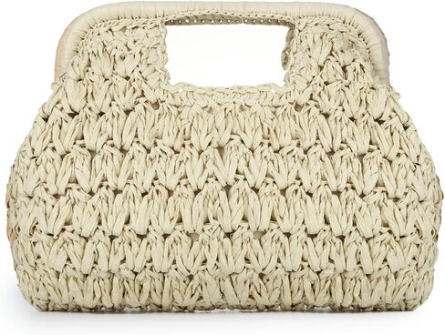 Oweisong Straw Beach Clutch Purse for Women Summer Woven Dumpling Bag in Saudi Arabia
