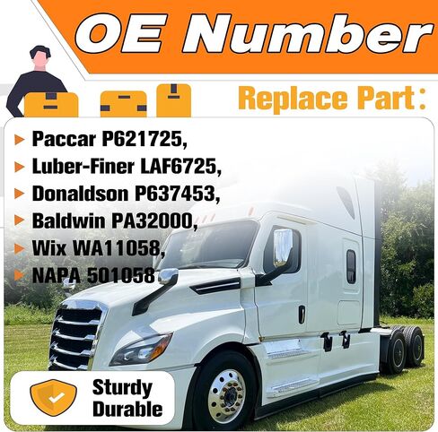 P621725 Engine Air Filter Compatible With Kenworth T680 T880, Peterbilt 567 579 Replace# P637453 PA32000 LAF6725 WA11058 501058 in Saudi Arabia