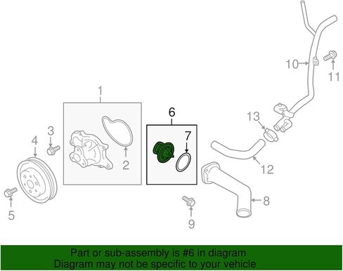 Subaru 2014-2022 Subaru Engine Coolant Thermostat Forester XT WRX Ascent Legacy Outback OEM New 21210AA221 in Saudi Arabia