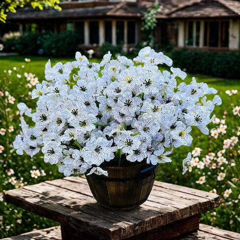 Zoncute Artificial Flowers for Outdoor, Garden & Front Yard Decoration - Faux Silk Daisies, Fake Plants Ideal for Porch, Patio, Indoor and Home Decor, UV Resistant, 12 Bundles (Red) in Saudi Arabia