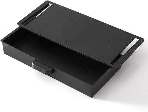 Under Desk Drawer Organizer Storage Box for Office, Hidden Desktop Organizer, Attachable Plastic Desk Drawer Slide Out, Pencil Organizer, Drawer Tray Storage Desktop in Saudi Arabia