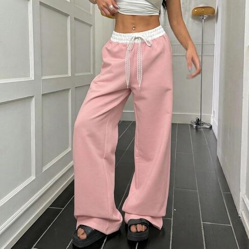 Women's Fall High Waisted Drapey Wide Leg Pants Straight-Leg Commuting Vacation Slimming and Versatile Pants in Saudi Arabia