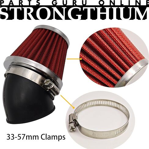 Strongthium 48mm Motorcycle Bend Air Filter Fits for SSR Motorsports Yamaha TTR AJS GY6 Pit Dirt Mini Bike Motocross ATV Go Kart in Saudi Arabia