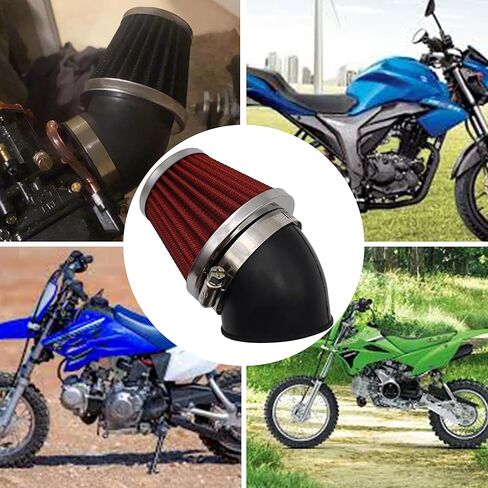 Strongthium 48mm Motorcycle Bend Air Filter Fits for SSR Motorsports Yamaha TTR AJS GY6 Pit Dirt Mini Bike Motocross ATV Go Kart in Saudi Arabia