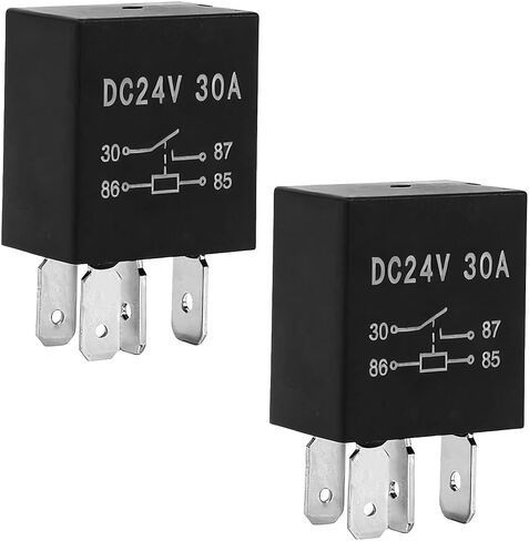 2PCS 30A Car Starter Relay, 12V 4 Pin Heavy Duty Multi-Purpose Vehicle Standard Relay Switch, Waterproof Automotive Motor Replacement Accessories, Universal for Most Vehicles in Saudi Arabia