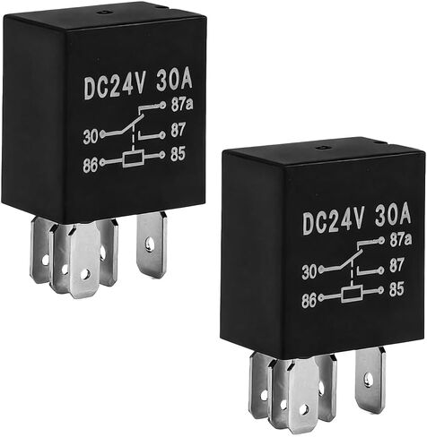 2PCS 30A Car Starter Relay, 12V 4 Pin Heavy Duty Multi-Purpose Vehicle Standard Relay Switch, Waterproof Automotive Motor Replacement Accessories, Universal for Most Vehicles in Saudi Arabia