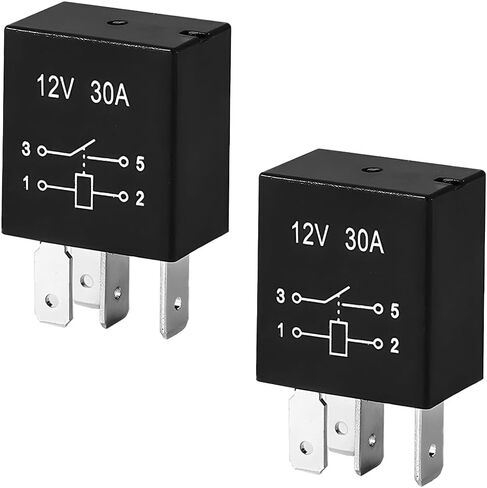2PCS 30A Car Starter Relay, 12V 4 Pin Heavy Duty Multi-Purpose Vehicle Standard Relay Switch, Waterproof Automotive Motor Replacement Accessories, Universal for Most Vehicles in Saudi Arabia