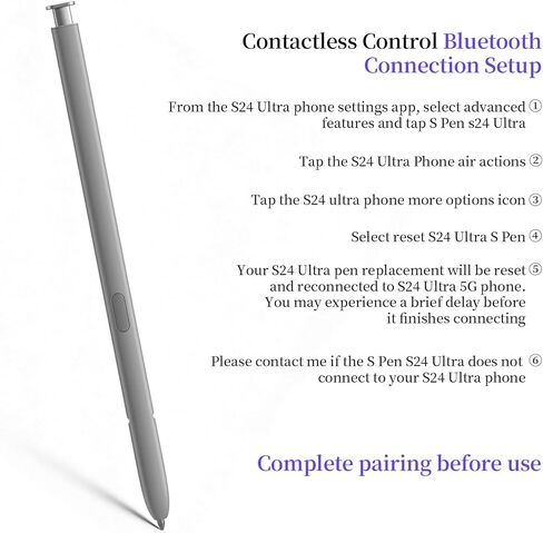 Stylus Pen Replacement for Samsung Galaxy S24 Ultra, Touch Stylus Pen with 4096 Levels Pressure Sensitivity for Samsung Galaxy S24 Ultra S24U (Titanium Violet) in Kuwait