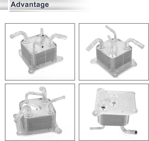 Engine Oil Cooler for Nissan Versa 2012-2019 Transmission Oil Cooler Trans Cooler No.216063JX2C with O-ring Seals Aluminum Alloy 1 Set in Saudi Arabia