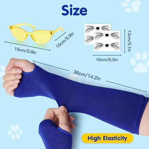 Blue Cat Costume Accessories – Cat Ears Headband & Tail, T-Shirt, School Book Costume for Read Across America in Saudi Arabia