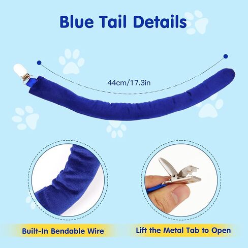 Blue Cat Costume Accessories – Cat Ears Headband & Tail, T-Shirt, School Book Costume for Read Across America in Saudi Arabia