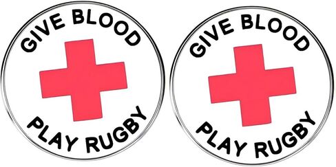 2 قطعة مجموعة دبابيس الرجبي للعب الدم، شارة معدنية تحفيزية للتبرع بالدم للرجبي، هدية فريدة لمحبي الرياضة in Kuwait