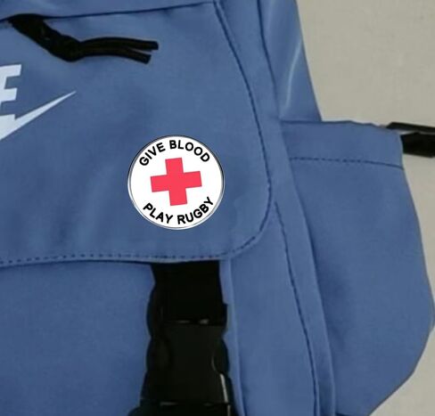 2 قطعة مجموعة دبابيس الرجبي للعب الدم، شارة معدنية تحفيزية للتبرع بالدم للرجبي، هدية فريدة لمحبي الرياضة in Kuwait