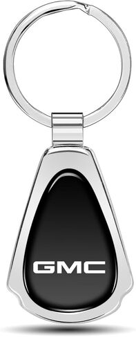 iPick Image for GMC Black Dome Metal Teardrop Key Chain in Saudi Arabia