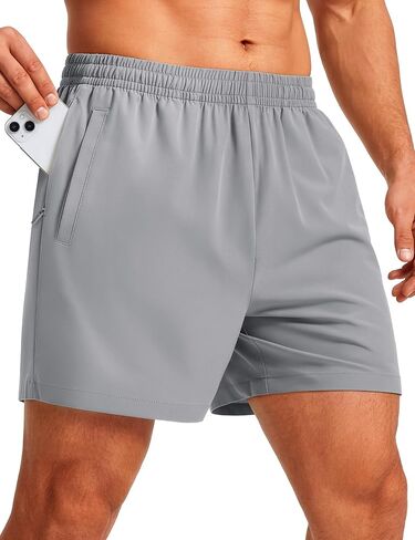 MAGCOMSEN Men's Athletic Shorts 5 Inches Lightweight Basketball Running Workout Shorts with Zipper Pockets in Saudi Arabia