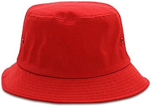 قبعة دلو من نسيج التويل (أحجام وألوان مختلفة)، أحمر - كبير in Kuwait