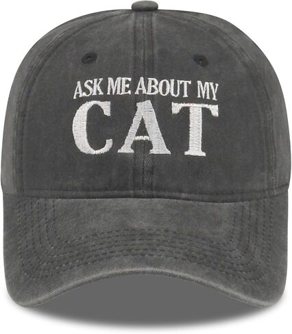 قبعة بيسبول لمحبي القطط المضحكة، قبعة سائق الشاحنة القطنية المطرزة القابلة للتعديل للرجال والنساء هدايا للرجال والنساء in Kuwait
