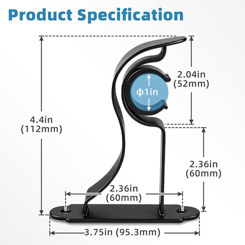 4 Pack Curtain Rod Bracket, Heavy Duty Curtain Rod Holder Hook for Wall, Black Drapery Rod Support Brackets for 1 in Drape Poles in Saudi Arabia
