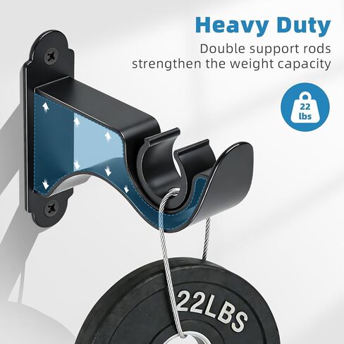 4 Pack Curtain Rod Bracket, Heavy Duty Curtain Rod Holder Hook for Wall, Black Drapery Rod Support Brackets for 1 in Drape Poles in Saudi Arabia