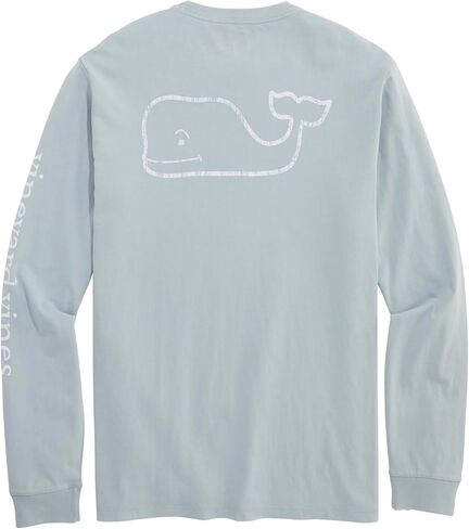 تيشيرت رجالي من Vineyard Vines بأكمام طويلة وصبغ عتيق على شكل حوت وأكمام طويلة in Kuwait