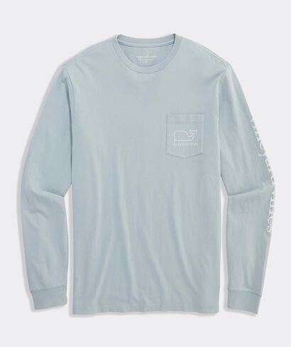 تيشيرت رجالي من Vineyard Vines بأكمام طويلة وصبغ عتيق على شكل حوت وأكمام طويلة in Kuwait