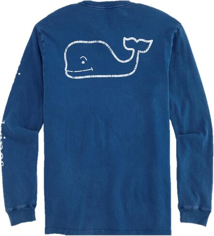 تيشيرت رجالي من Vineyard Vines بأكمام طويلة وصبغ عتيق على شكل حوت وأكمام طويلة in Kuwait